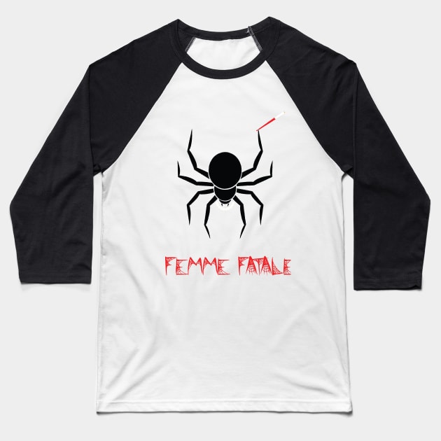 Femme fatale black widow spider Baseball T-Shirt by Asim138